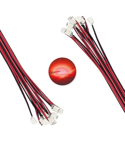 Chanzon 20 Vorverdrahtete 3mm Blaue LEDs – Mit 560 Ohm Widerstand, 12V, 20 Cm Kabel, Für Elektronikprojekte