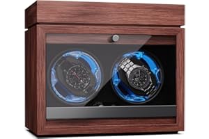 KLARSTEIN Remontoir de Montre pour Montres automatiques, Remontoir de Montre Automatique pour 1 Montre, Remontoir de Montre Automatique avec Porte en Acrylique, Remontoir de Montre Automatique