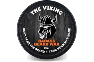 Badass Beard Care Beard Wax For Men - The Viking Scent, 2 oz - Softens Beard Hair, Leaves Your Beard Looking and Feeling More Dense by Badass Beard Care