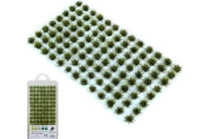 ZHjuju Erba Statica Miniaturizzata per Modellismo - 120 Ciuffi di Erba in Resina Ideale per Decorazioni DIY, Paesaggi Ferroviari, Diorami Erba Artificiale Realistica per Modellismo Statico