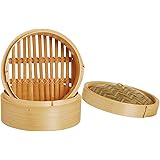 Excelsa Asia Vaporiera in bambù Diametro 20 cm, Legno Naturale