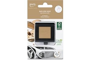 ipuro - Orzeźwiający zapach drewna cedrowego – subtelny odświeżacz powietrza do samochodu z nutami drzewnymi i korzennymi – przyjemniejszy dla purystycznego zapachu do 3 miesięcy
