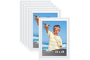 Icona Bay Ramki na zdjęcia 13 x 18 cm (białe, 6 szt.), piękne odwzorowanie szczegółów, zestaw ramek na zdjęcia, montaż ścienny lub blat stołu, kolekcja inspiracji