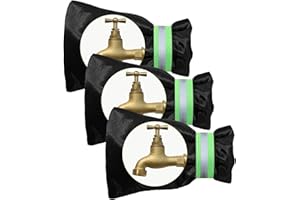FIHODONE 3 Stück Protection Robinet Gel Imperméable, Housse De Robinet Extérieur Couvercle De Protection Antigel Pour Robinet Exterieur Jardin