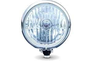 Alchemy Parts 5.75 inch BOTTOM MOUNT Headlamp Headlight Compatible with Triumph Scrambler Street Bike Front End Project Custom Motorcycle (Type 3654)