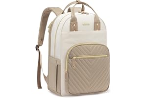 LOVEVOOK Laptop Backpack Women, 15.6 Inch Rucksack Bag for School Travel Business Uni, Large Work Womens Backpacks with Anti-Theft Zipper, Lightweight Ladies Back Pack, Khaki