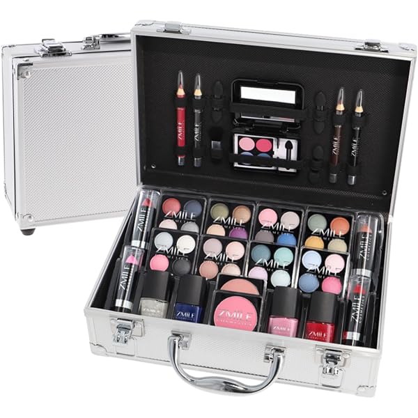 RoseFlower Make-up Set Für Teenager – Komplettes Schmink-Set Mit Palette, Lippenstift, Tasche, Für Anfänger