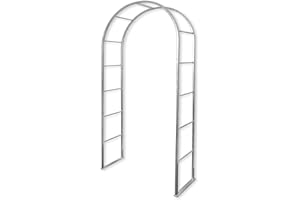 SIXONE Rosenbogen verzinkt stabil Torbogen Rankhilfe Durchgangsbogen Rosenhilfe Metall 1060 x 2110 x 300 mm