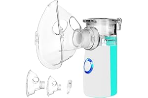 LIFOCI Inhaliergeräte für Erwachsene Inhalationsgerät Kinder Inhalator Inhaliergerät Kinder Vernebler mit Gesichtsmaske und Mundstück Automatische Reinigungsfunktion für Atemwegserkrankungen Wirksam (Grün)