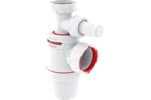 Wirquin 30722155 Wirquin Neo Air - Sifón de fregadero con toma de lavadora D40 Blanco