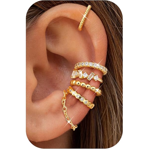 Hot Koop Sweet Parel Kwastje Oor Clip Oorbellen Link Chain Geen Oor Piercing Par