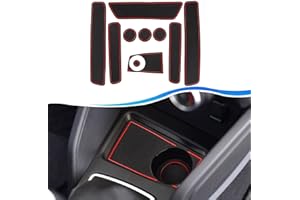 SXCY Tapis antidérapant pour Dacia Duster 2022 2023, Tapis de voiture en caoutchouc, antidérapant pour console centrale, accoudoir, rainures de porte, Dacia Duster Accessoires (Rouge)