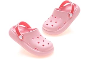 AYUEBO Kinder Clogs Jungen Mädchen Pantoletten Unisex Hausschuhe Gartenschuhe Strand Sandalen Slip Badeschuhe Gummi Gartenclogs Outdoor Sommer Latschen On Flach