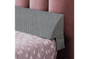 Johnear Wypełniacz luk w łóżku, długa poduszka klinowa z kieszeniami bocznymi, klin łóżka, poduszka do czytania, odległość między materacem a zagłówkiem (szara, 200 x 25 x 15 cm)