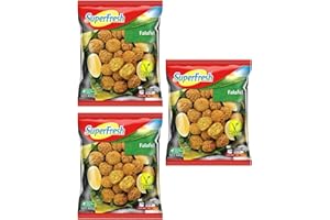QUBROS Superfresh Frozen Falafel 450g | Product of Turkey | Delectable Blend of Chickpeas, Herbs and Spices | Ready to Cook Falafel Balls | Quick and Easy Meal (Falafel 450g, 3 Pack)