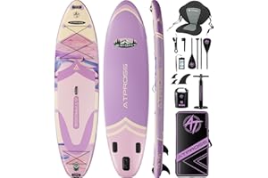 ATPROSS 11'6"x35" Inflatable Stand Up Paddle Board 450LBS Weight Capacity Extra Wide Non-Slip Stable Deck Adult SUP,Premium Accessories Kit & Backpackfor Yoga, Fishing, Surf