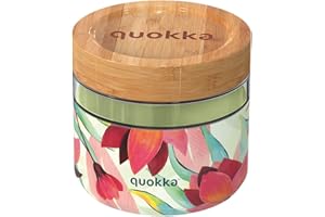 Quokka DELI SPRING | BEHÄLTER FÜR ESSEN AUS GLAS MIT SILIKONHÜLLE 820 ML