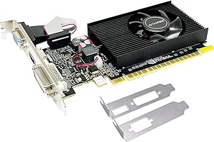 QTHREE GeForce GT 210 Carte Graphique, 1G DDR3 64-bit, HDMI, DVI, VGA, PC Graphics Card GPU, DirectX 10, PCI Express x16
