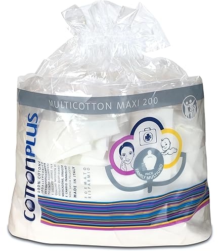 Cotton plus Cotton plus 50 quadrotti in 100% cotone idrofilo 01000 8023546010007