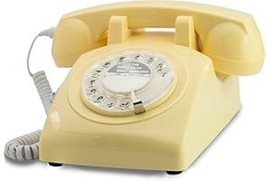 OPIS TECHNOLOGY Telefon w stylu retro, Logo: Opis, beżowy