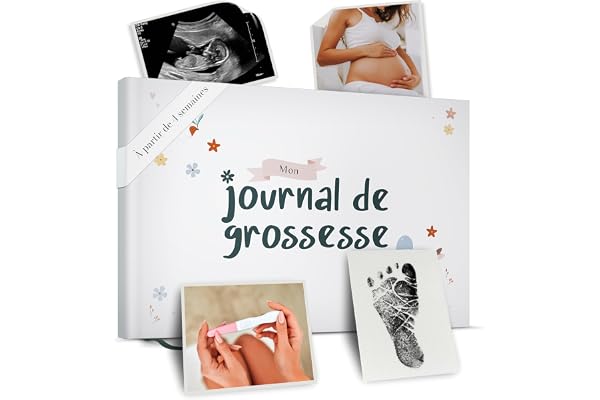 Journal de Grossesse à Offrir - Livre Grossesse de Luxe pour Futures Mamans – Carnet de Grossesse comprend Calendrier, Scrapbook, Check-list, Organisateur et Livre de Naissance Souvenirs (Animaux)