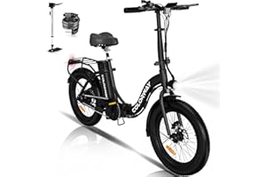 COLORWAY Vélo Électrique Urbain Pliant à Gros Pneus de 20 Pouces, Moteur 250W, Batterie 36V,15Ah/12Ah, avec Une Autonomie Maximale de 45 à 100 Km.