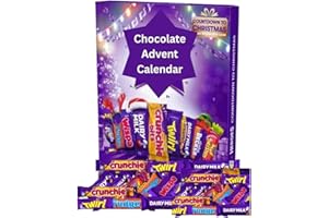 DEPLENTY Cadburys Heroes Chocolate Advent Calendar 230g with a Thank You Sticker - Christmas 2025- Adults and Kids - Chocolate Lovers’ Advent Calendar – Sweet 24 Days Countdown to Christmas