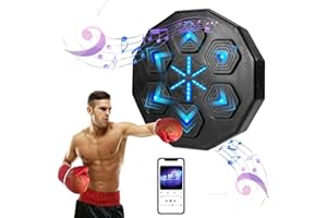 UEZETH Music Boxing Machine - Wall Mounted Bluetooth Smart Electronic Fun Punch Boxing Trainer - Improve Hand-Eye Coordination and Relieve Stress with Bluetooth Sensor and Backlight