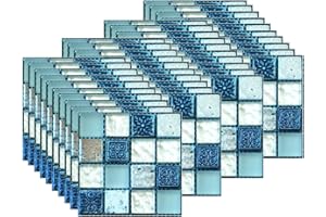 EASYLIFESTORE EasyLife - 40 adhesivos para azulejos de pared para decoración del hogar, 10 x 10 cm, impermeables, autoadhesivos, adhesivos para azulejos para cocina y baño(Set1)