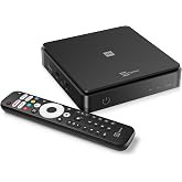 TELE System ON T2 HD: Android TV Digital Terrestrial Decoder, Smart TV Upgrade, DVB-T2 HEVC HDR10+ HLG Tuner, HDMI, SCART Ada