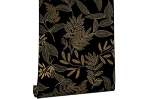 myforHD Self Adhesive Wallpaper Floral Leaves Flowers 44cmX300cm PVC Vinyl Wall Paper Sticker Decoration Modern Furniture Film