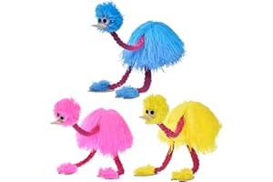 GETEAWILY Ostrich Puppet On Strings - Handmade Ostrich Marionette Puppets String Doll - Funny Interactive Bird Puppet - Parent Child Interactive Educational Props For Children Kids