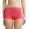 Jockey SS04 Women's High Coverage Super Combed Cotton Elastane Stretch Mid Waist Boy Shorts with Concealed Waistband and StayFresh Treatment