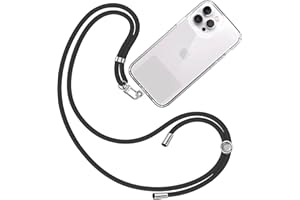 TBOC Cordón Correa Cuerda Universal Colgar Funda Teléfono Móvil en Cuello - Cinta Cadena Colgante con Parche de Plástico - Colgador Lanyard con Enganche Adaptador Llavero Móviles Llaves Accesorios