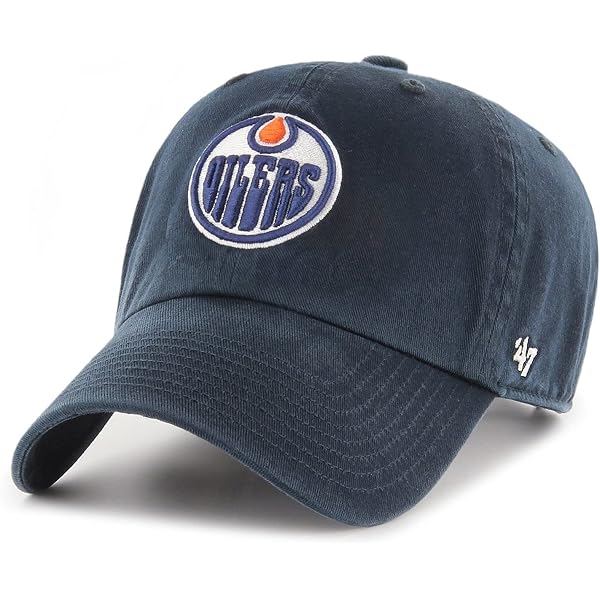 47 Brand Cappellino Regolabile Storm Cloud Edmonton Oilers - Grigio - Taglia Unica - Acrilico E Lana