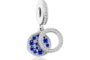 Annmors Sterling 925 Femmes Perles Charm Pendentif Breloque avec 5A Zircone Compatible pour Européen Bracelets Collier,Christmas Gifts for Family/Lover/Friends