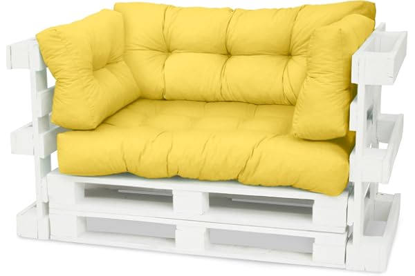Spatium Coussin pour Palette Euro (120x40x10/20, Jaune)
