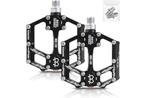 SPFASZEIV Pedali della Bicicletta Pedale della Bici in Alluminio Ciclismo/Strada Mountain MTB/BMX Pedale della Bici con Pedali Super Bearing Platone Stabile con Pedale Antiscivolo per 9/16