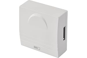 EMOS Klasyczny Dzwonek Do Drzwi Wejściowych, Biały, 1 Melodia Ding-Dong, Głośność 85 dB, Przewodowy, Montaż Na Ścianie, Kwadratowy, 230 V
