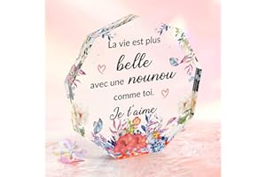 RATIFYALE Cadeau Nounou Original Acryliques Idee Cadeau Nounou Fin De Contrat Cadeau pour Nounou Cadeau Maitresse D'école Fin D'année Cadeau Atsem Cadeaux Nounou Cadeaux pour Nounou Merci Maitresse Cadeau Noel