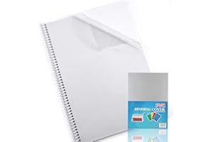 LEO's - 100 x Deckblätter zum Binden in A4 klar transparent - Klarsichtfolie glasklar für Ringbindung & Bindemappen aus PVC - Buchbinder Einbanddeckel für Vorder- und Rückseite