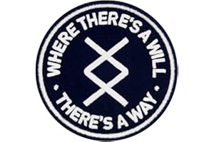 EmbTao Dove c'è Una volontà c'è Un Modo Simboli con Fissaggio Chiusura a uncino e asola Ricamata Toppa