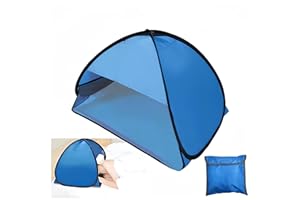 HJYDGJ Protection solaire portable - Tente de plage automatique - Pop-up - Protection solaire - Voyage - Mini tente de tête - Double sort bleu