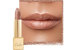 ‎OULAC OULAC Pomadka do ust, metaliczne wykończenie, odcienie nudu, wysoko pigmentowana, bez uczucia ziarnistości, trwała, formuła nawilżająca, wegańska, 4,3 g, (10) Sahara Gold