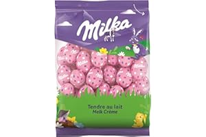Milka - Petits Œufs en Chocolat de Pâques - Goût : Tendre Lait - Idée Cadeau - Chocolat à Offrir - 1 Sachet 350 g