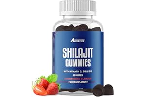 Freak Athletics Shilajit Gummies 14000mg – Pure Himalayan Shilajit Rich in Fulvic Acid, Vitamins C, B6 & B12 for Energy & Immune Support, Natural Strawberry Flavour, 60 Vegan Gummies