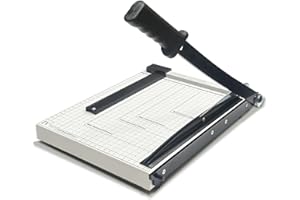 TEMPFOO Guillotine Paper Cutter A4, 12" Heavy Cardboard Cutting Paperduty with Metal Base Trimmers, Tool to Cut Perfect Papercut Photo Coupon Label Cardstock