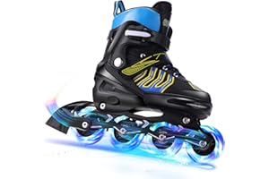 WeSkate Patines en línea para niños con tamaño Ajustable, Luces Intermitentes