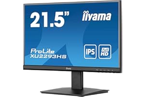 iiyama XU2293HS-B5 21.5 Inch IPS LCD with Slim Bezel, 4ms, Freesync, Full HD 1920x1080,1x HDMI,1 x DisplayPort, TCO Certified, 2 x 2W Speakers