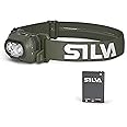 Silva Head Torch Battery Powered - Rechargeable USB-C - Discover Hybrid - 500 Lumen Head Lamp - 3 Brightness Levels - White, Red & Orange LEDs - Battery Indicator - Outdoor & Running Head Torch